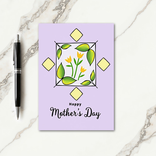 Sweet Yellow Flower Mothers Card