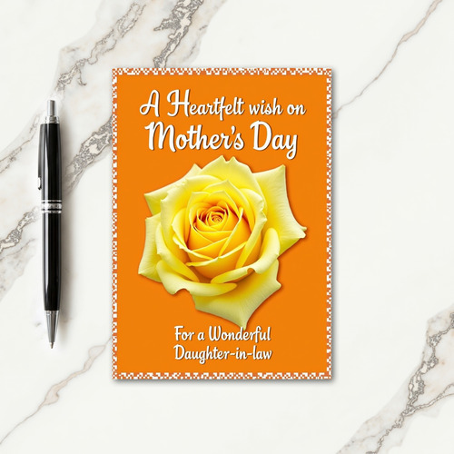 Sweet Yellow Rose Card