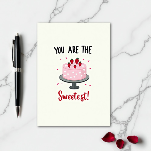 Sweetest Cake Hearts Greeting Card
