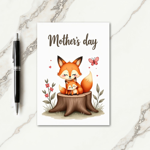 Sweetest Fox Mothers Day Card