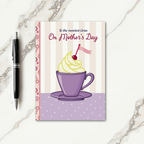 Sweetest Gran Mothers Day Teacup Card