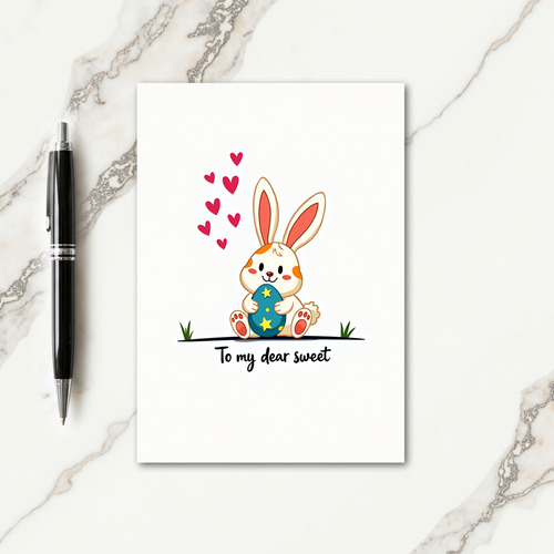 Sweetest Love Bunny Sphere Card