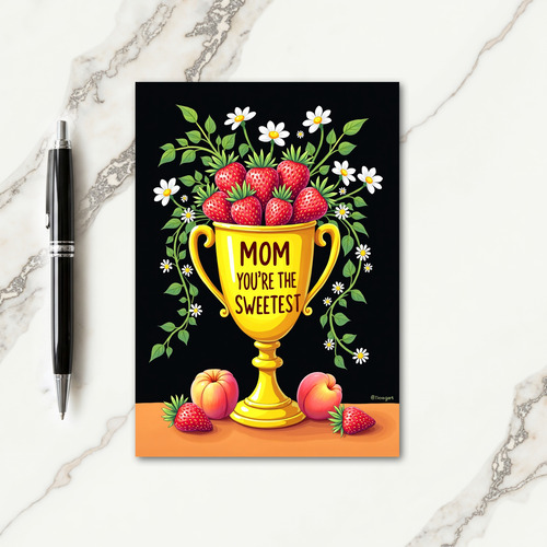 Sweetest Mom Berry Illustration Card
