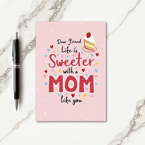 Sweetest Mom Cake Slice Card