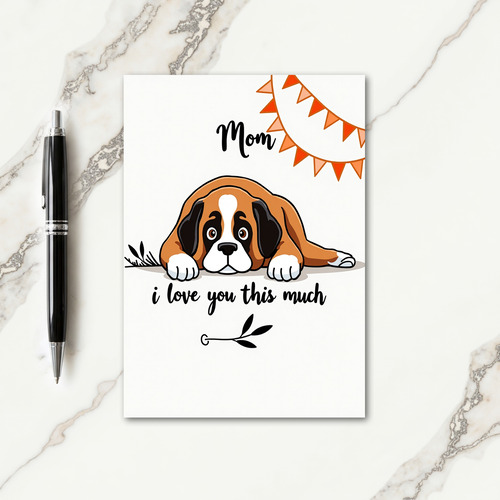 Sweetest Mom Dog Illustration Card