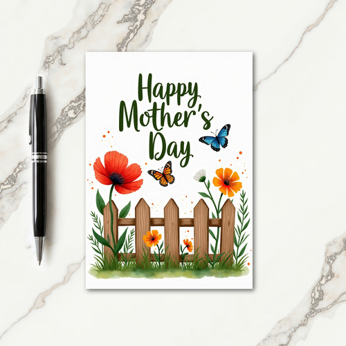 Sweetest Mom Garden Fence Card