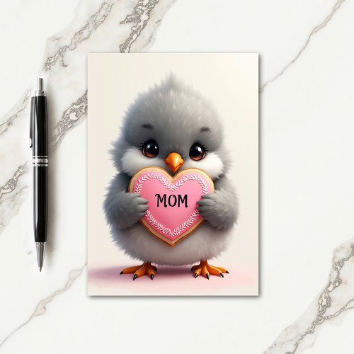 Sweetest Mom Heart Cookie Card