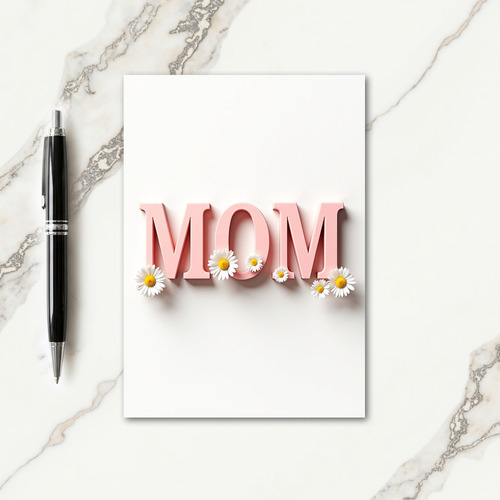 Sweetest Mom Pink Letter Card