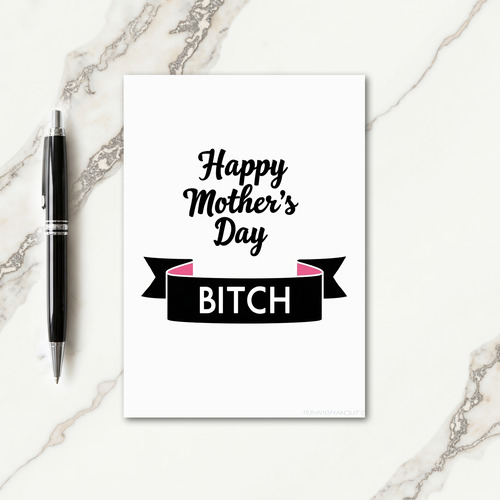 Sweetest Mom Ribbon Banner Card