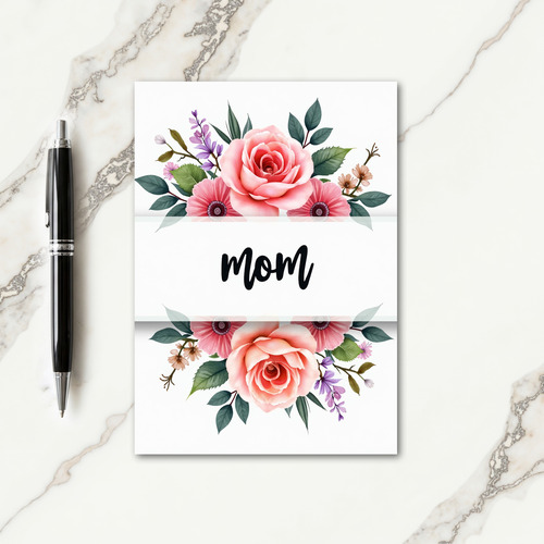 Sweetest Mom Roses Vertical Card