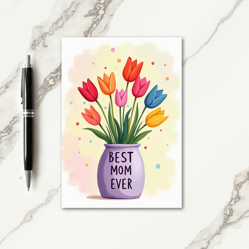 Sweetest Mom Spring Bouquet Card