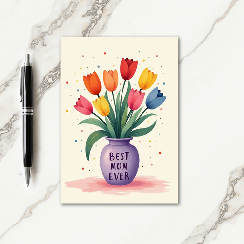 Sweetest Mom Tulip Card