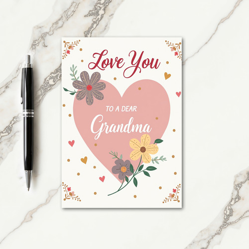 Sweetest Mothers Day Script Heart Card