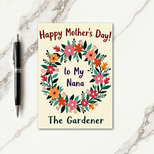 Sweetest Mothers Day Wreath Card