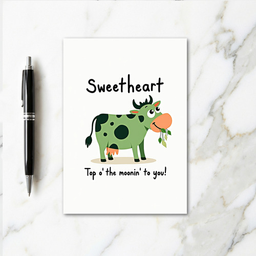 Sweetheart Cow Smiles Card