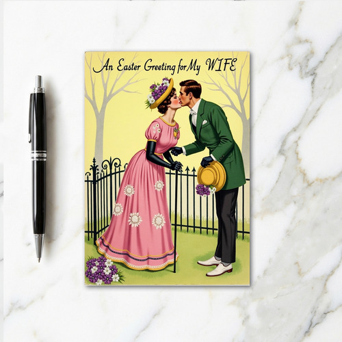 Sweetheart Kiss Vintage Style Card