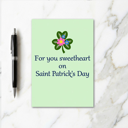 Sweetheart Shamrock Saint Patricks Card