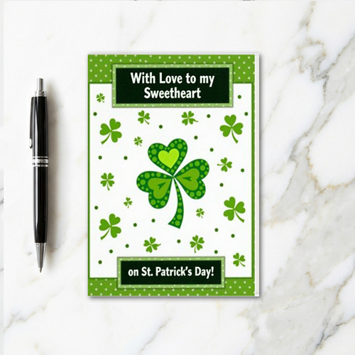 Sweetheart St Patricks Day Card