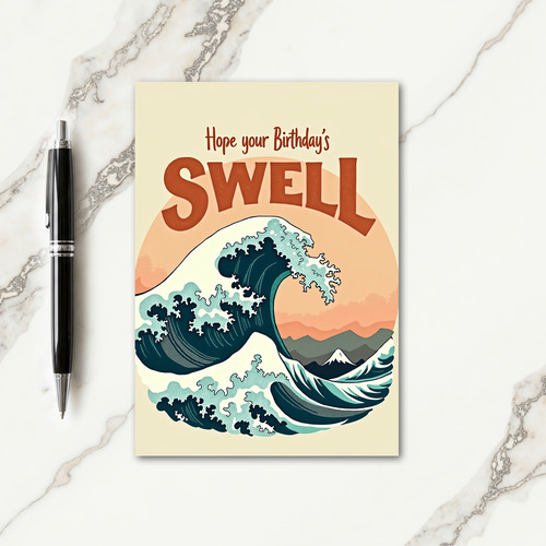 Swell Birthday Wave Card