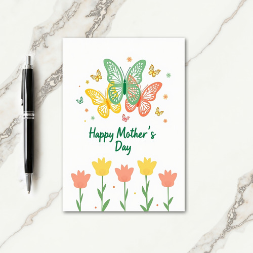 Swirling Butterfly Mother Card