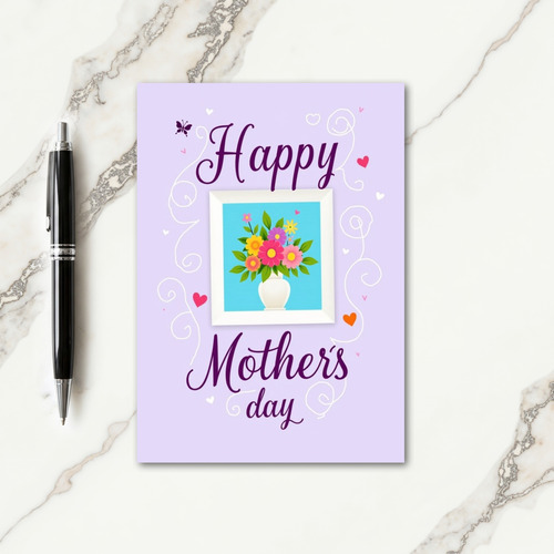 Swirling Hearts Bouquet Art Card