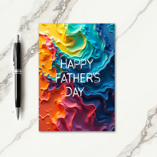 Swirling Hues Fathers Day Card