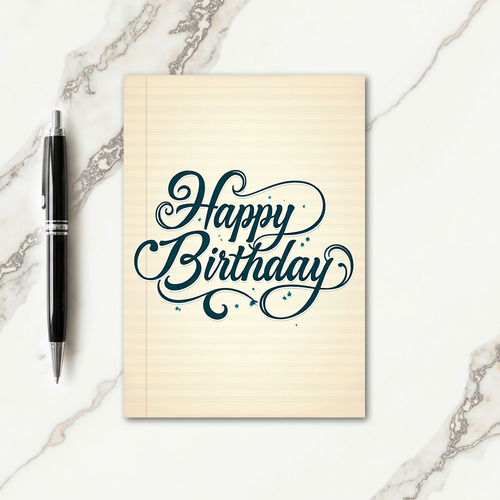 Swirls Birthday Wishes Card