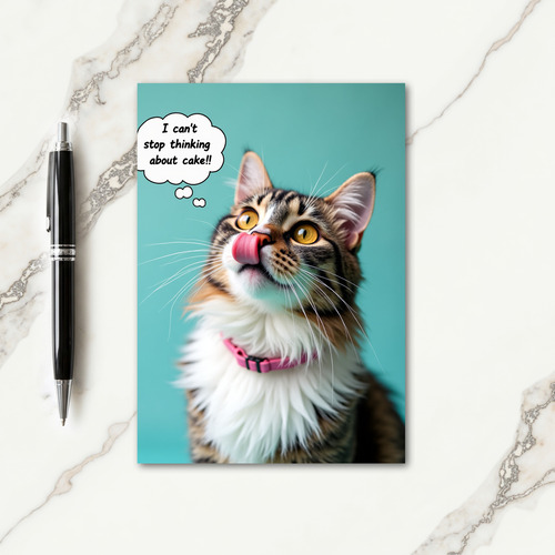 Tabby Cat Birthday Wish Card