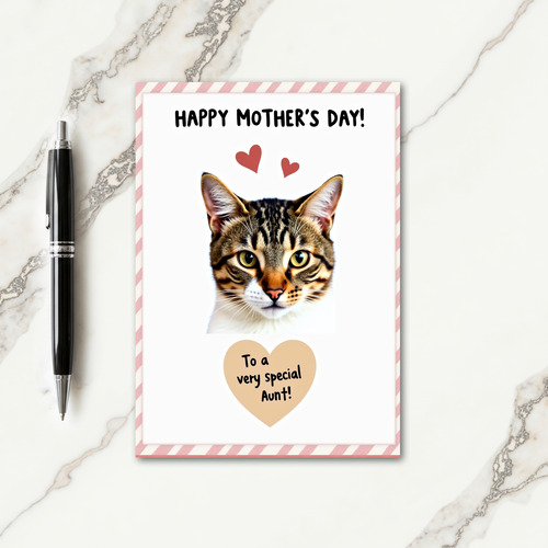 Tabby Cat Happy Mothers Day Card