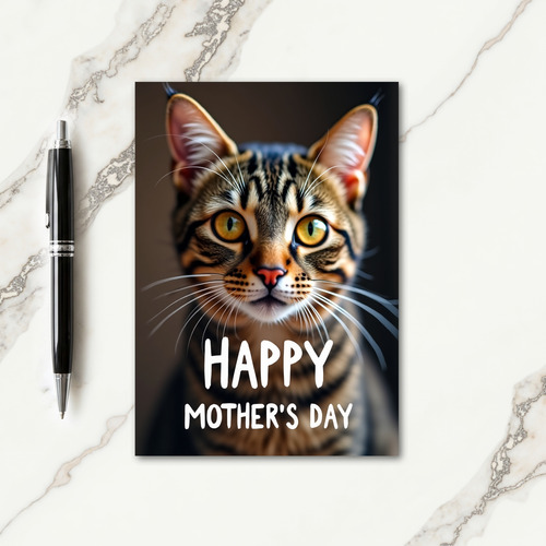 Tabby Cat Mothers Day Card