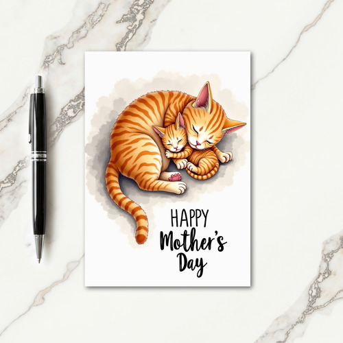 Tabby Love Mothers Day Card