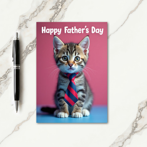 Tabby Sweet Fathers Day Card