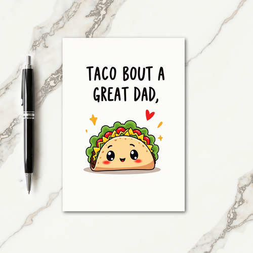 Taco Great Dad Funny Card