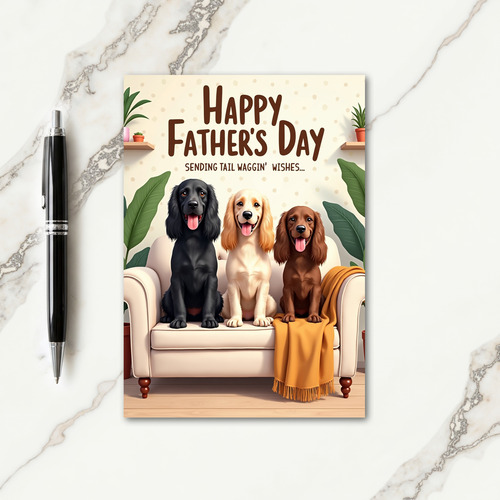 Tail Waggin Fathers Day Wishes Card