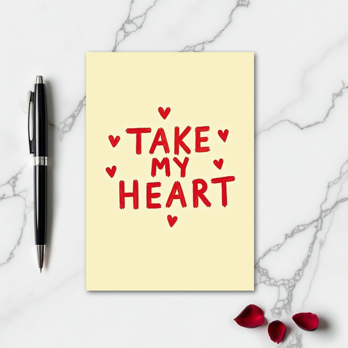 Take My Heart Simple Love Card
