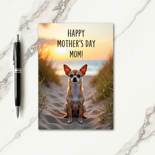 Tan Dog Mothers Day Greeting Card