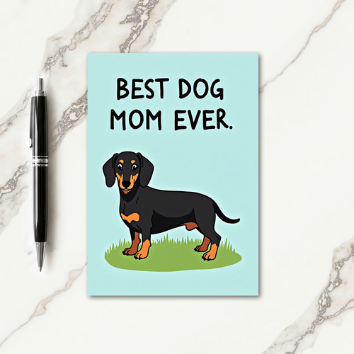 Tan Dog Mothers Day Message Card