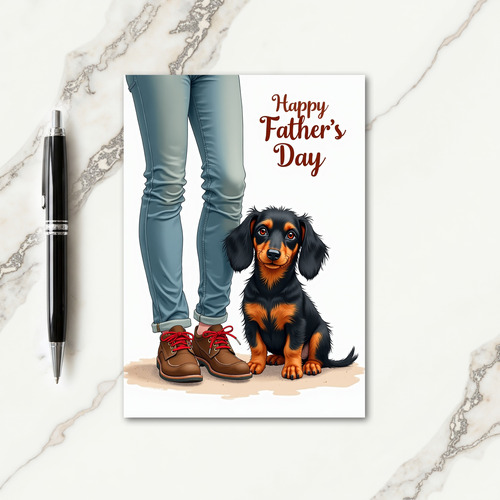 Tan Dog Sweet Fathers Day Card