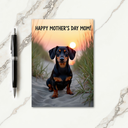 Tan Pup Mothers Day Art Card