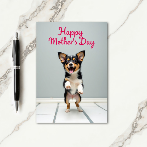 Tan Pup Mothers Day Card
