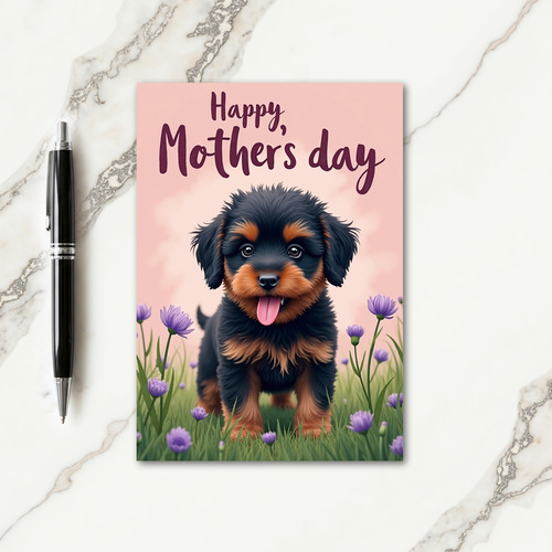 Tan Puppy Sweet Mothers Day Card
