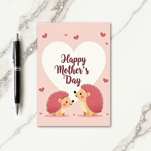 Tan Quills Mothers Day Card