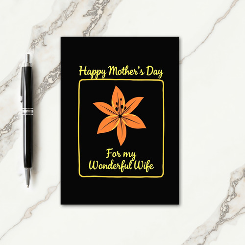 Tangerine Mothers Day Love Card