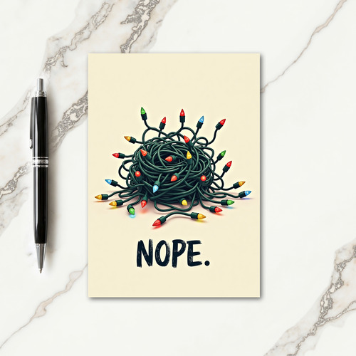 Tangled Lights Christmas Card