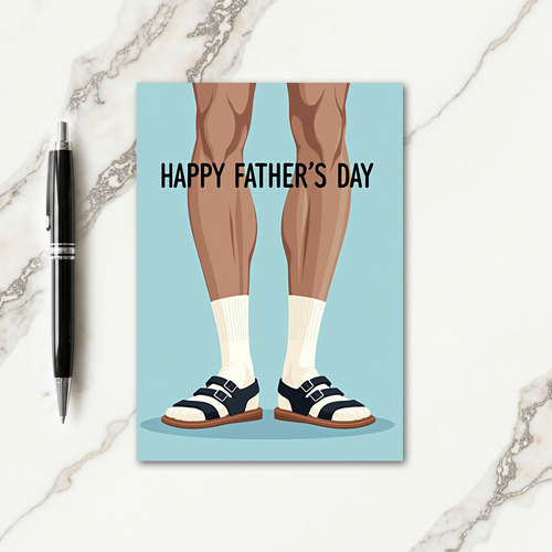 Tanned Legs Fathers Day Card