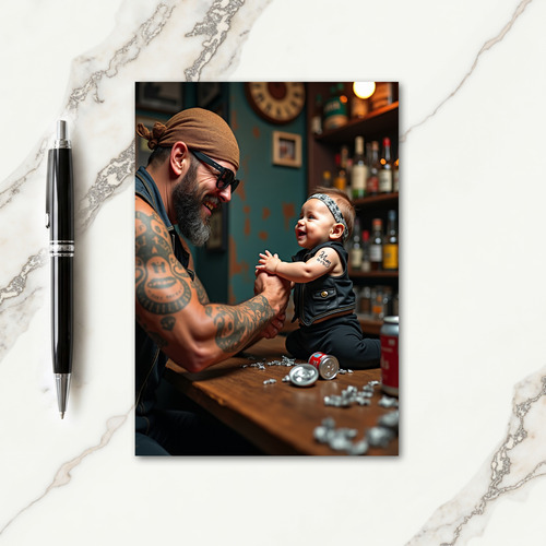 Tattooed Dads Joyful Fathers Day Card
