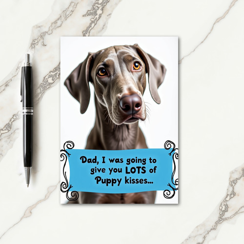 Taupe Dog Fathers Day Card