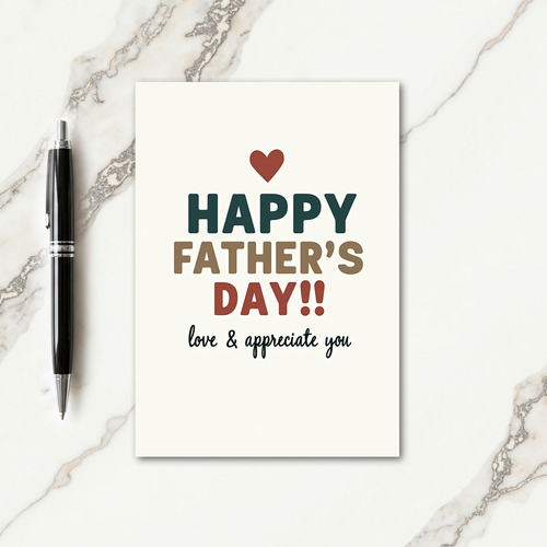 Taupe Fathers Day Message Card