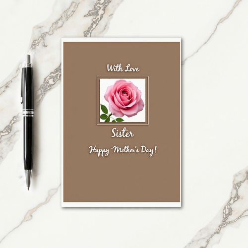Taupe Sister Mothers Day Card