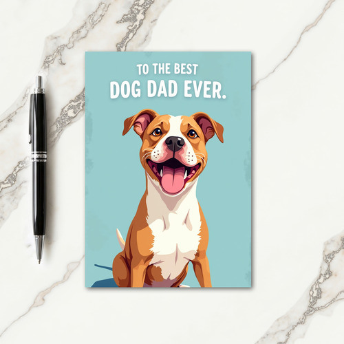 Tawny Dog Dads Day Best Wishes Card